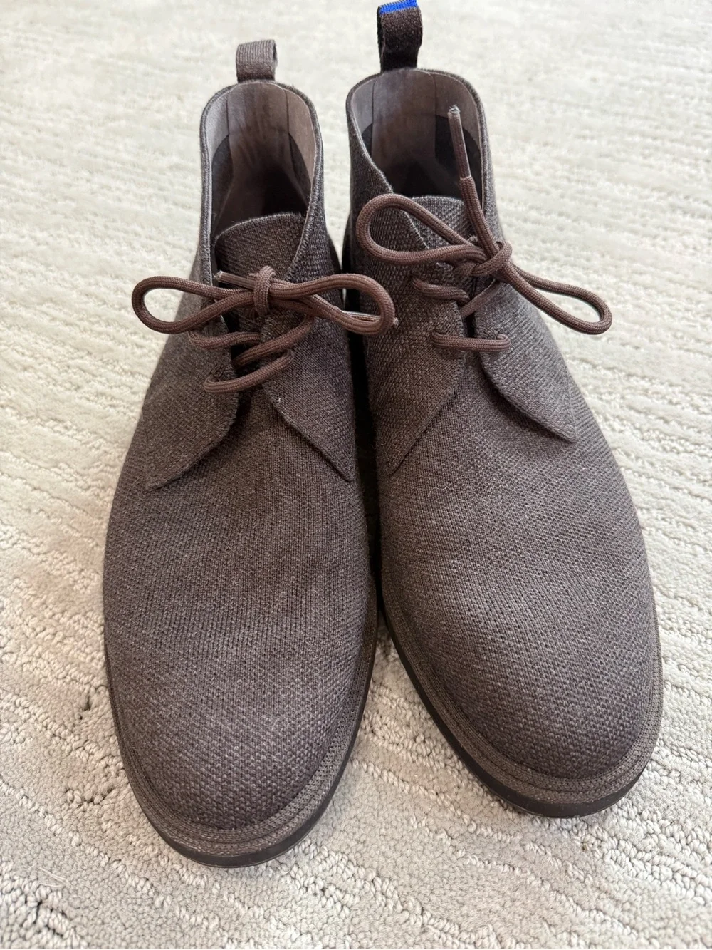 Rothy’s Men’s The Chukka Boot Brown Knit Lace Up Boots Size 8.5